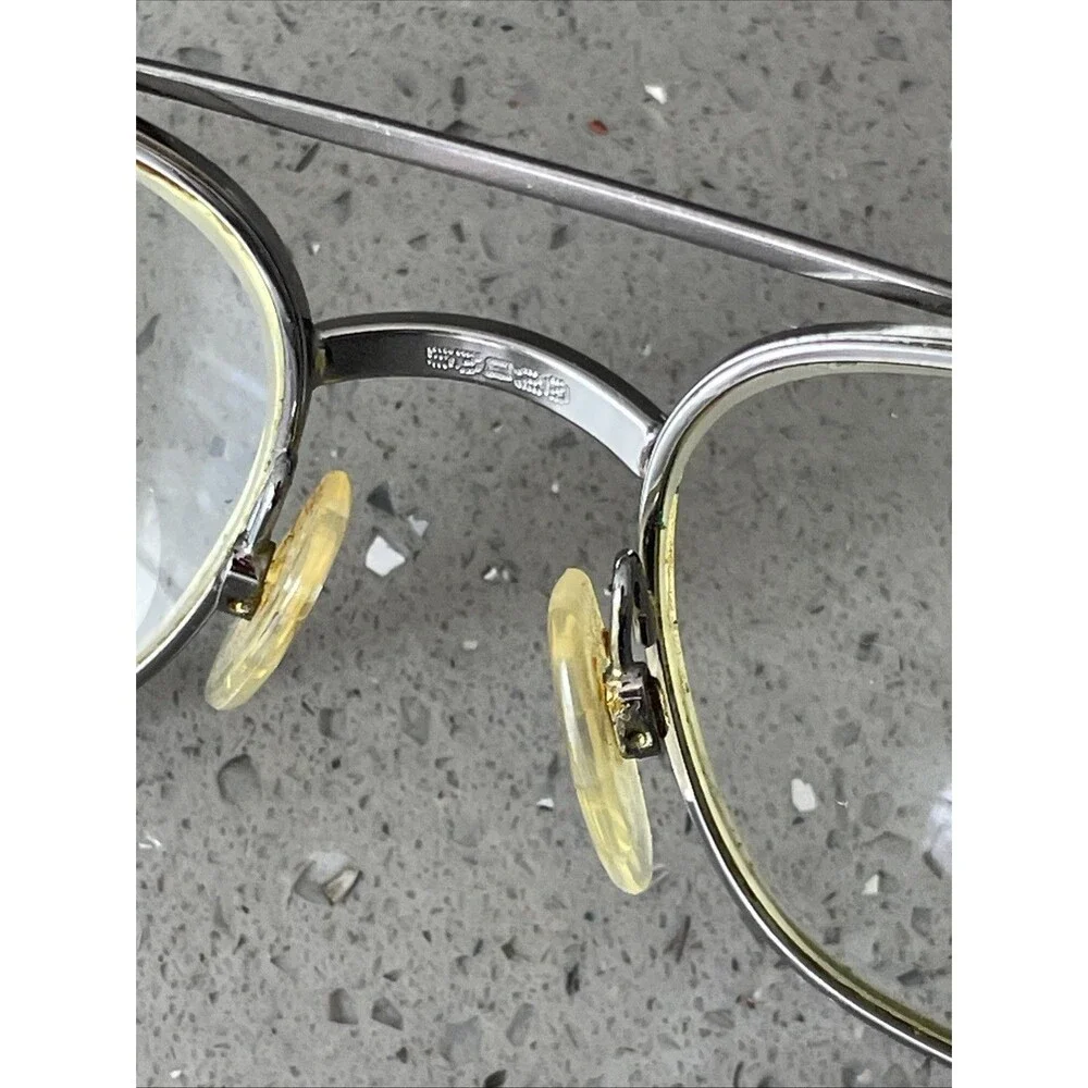 Marchon Leonard Natural Eyeglasses Frames ONLY 53-20-135 metal full rim aviator